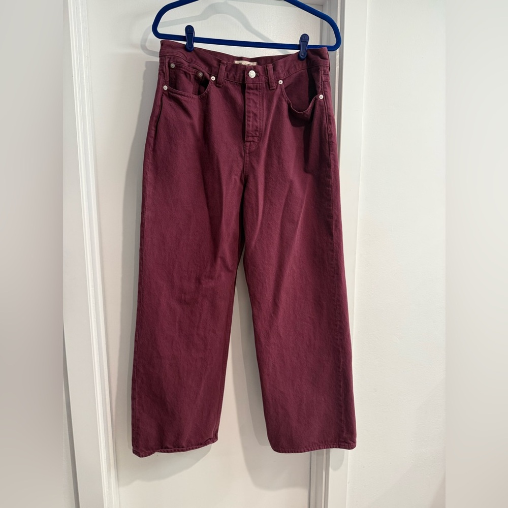 Madewell Bordeaux Low-slung Baggy Jeans, Sz 29, EUC
